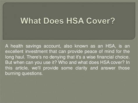 Does HSA Cover Counseling: Exploring the Intersection of Health Savings and Mental Wellness